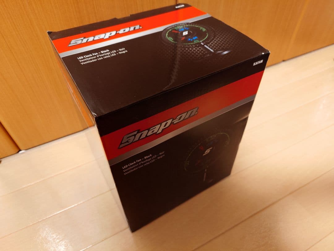 スナップオン　卓上扇風機　黒　LED CLOCK FAN