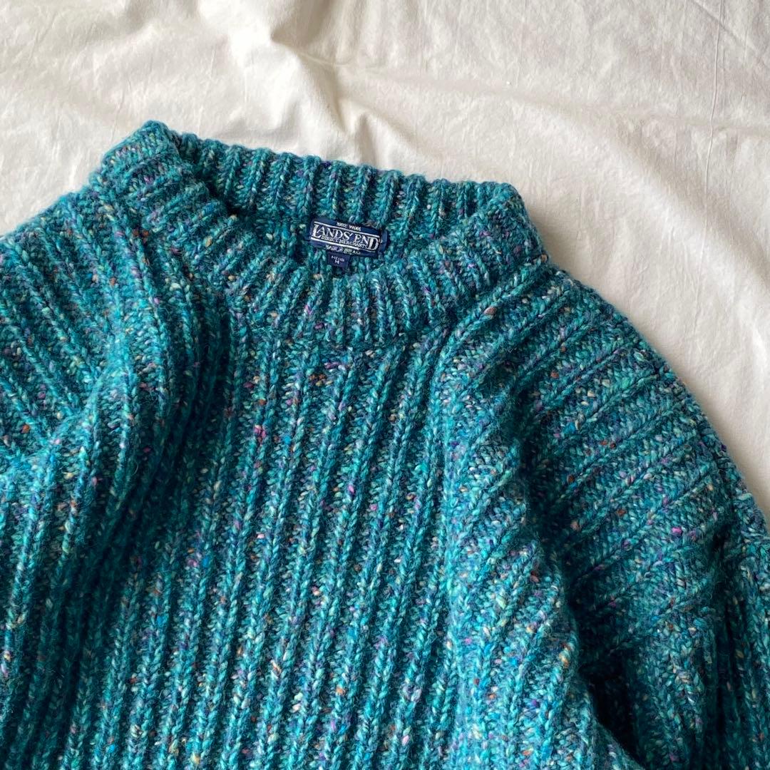 80s 90s LANDS' END　ネップ　セーター