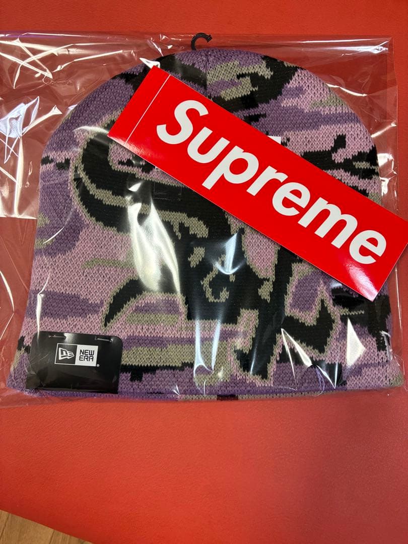 Supreme New Era Box Logo Beanie ピンク