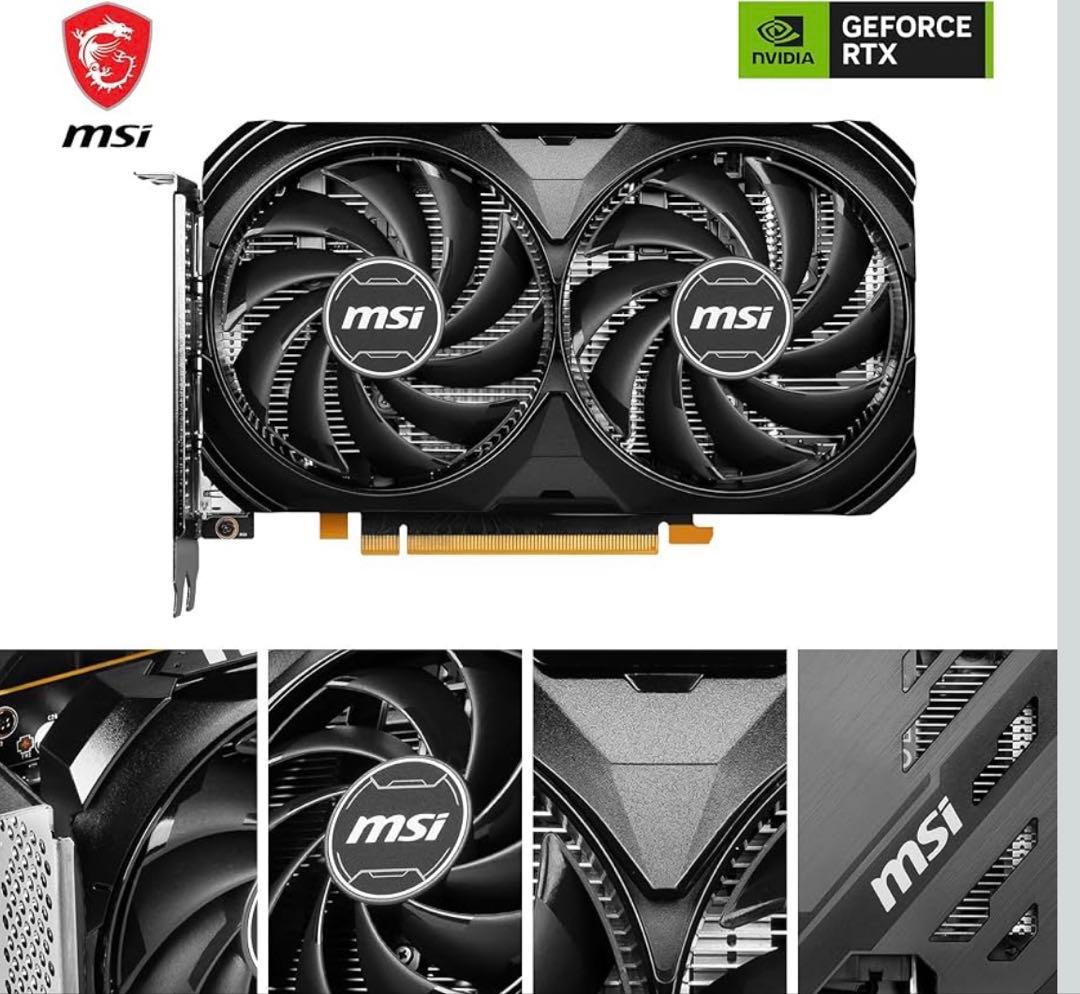 MSI GeForce RTX 4060 VENTUS 2X 黒8G グラボ