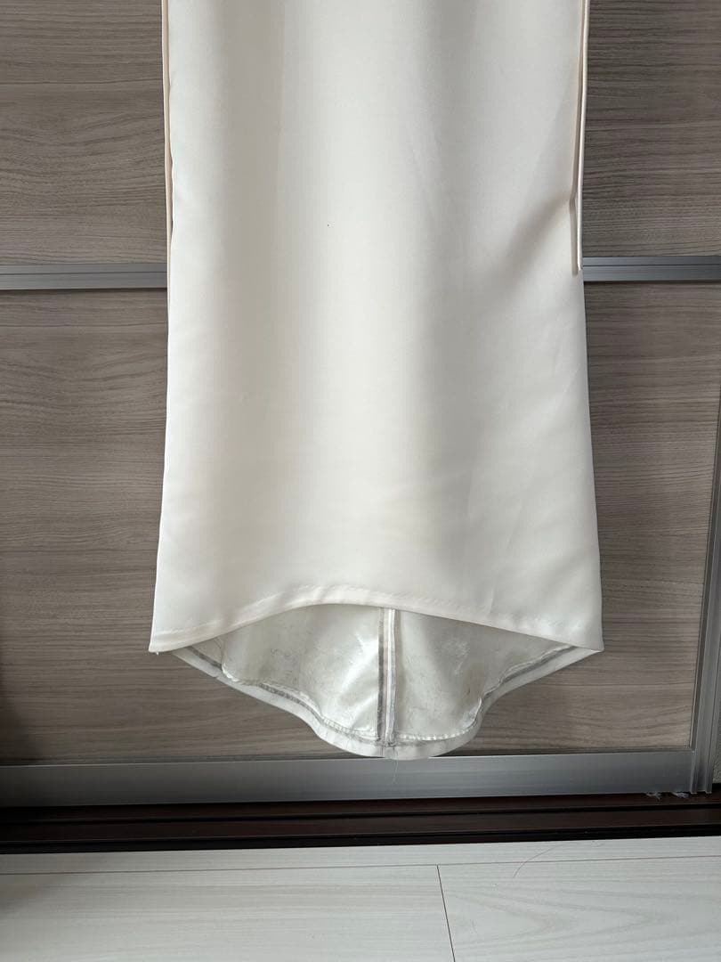 kaene サテンリボンドレス　オフホワイト