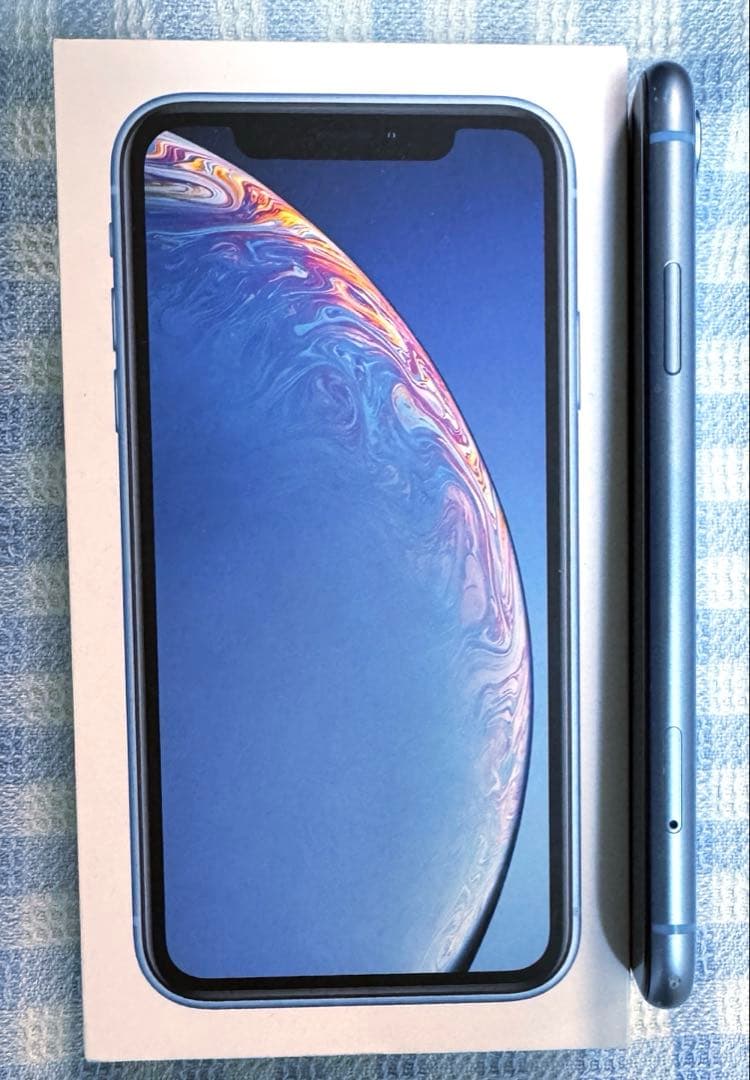 iPhone XR 128GB SIMフリー　ブルー本体＋箱セット