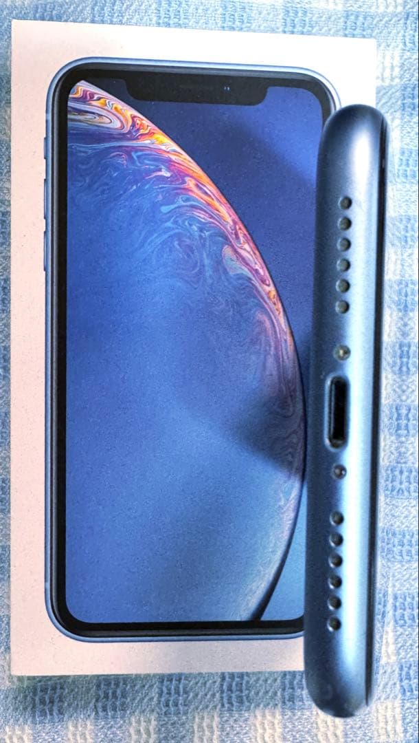 iPhone XR 128GB SIMフリー　ブルー本体＋箱セット