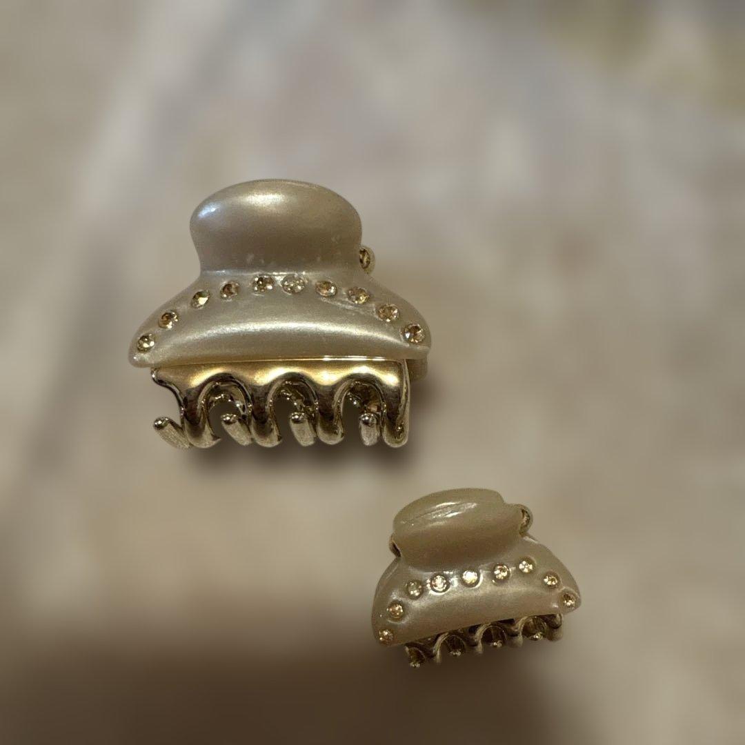 acca クリスタルヘアクリップ2個セット