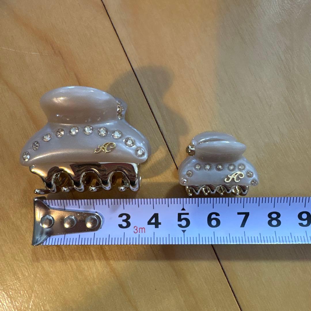 acca クリスタルヘアクリップ2個セット