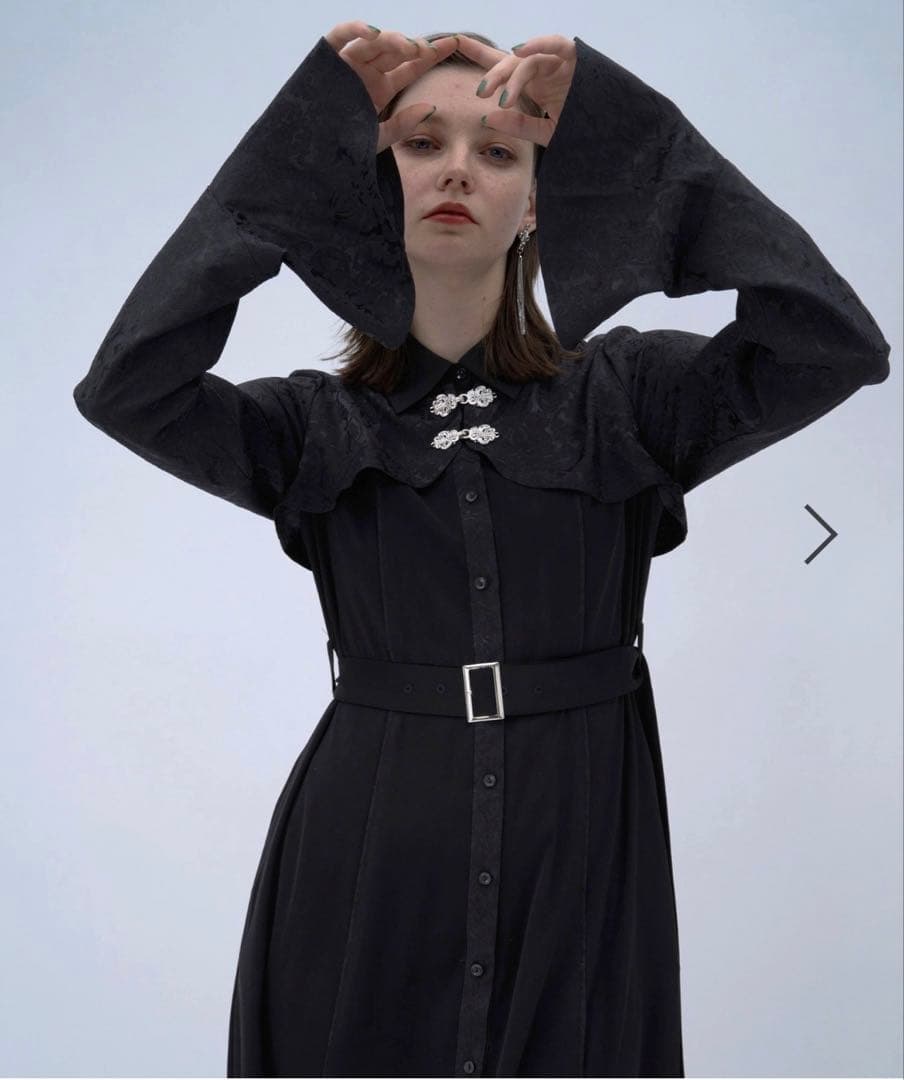 HARE ジャガードチャイナボレロワンピース　ブラック