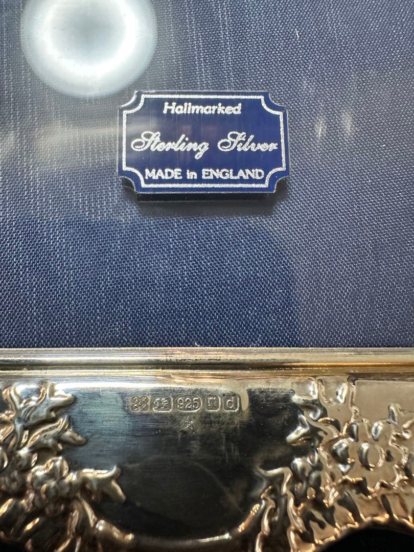 英国製　スターリングシルバー ９２５　フォトフレーム ホシエス刻印&ホールマーク