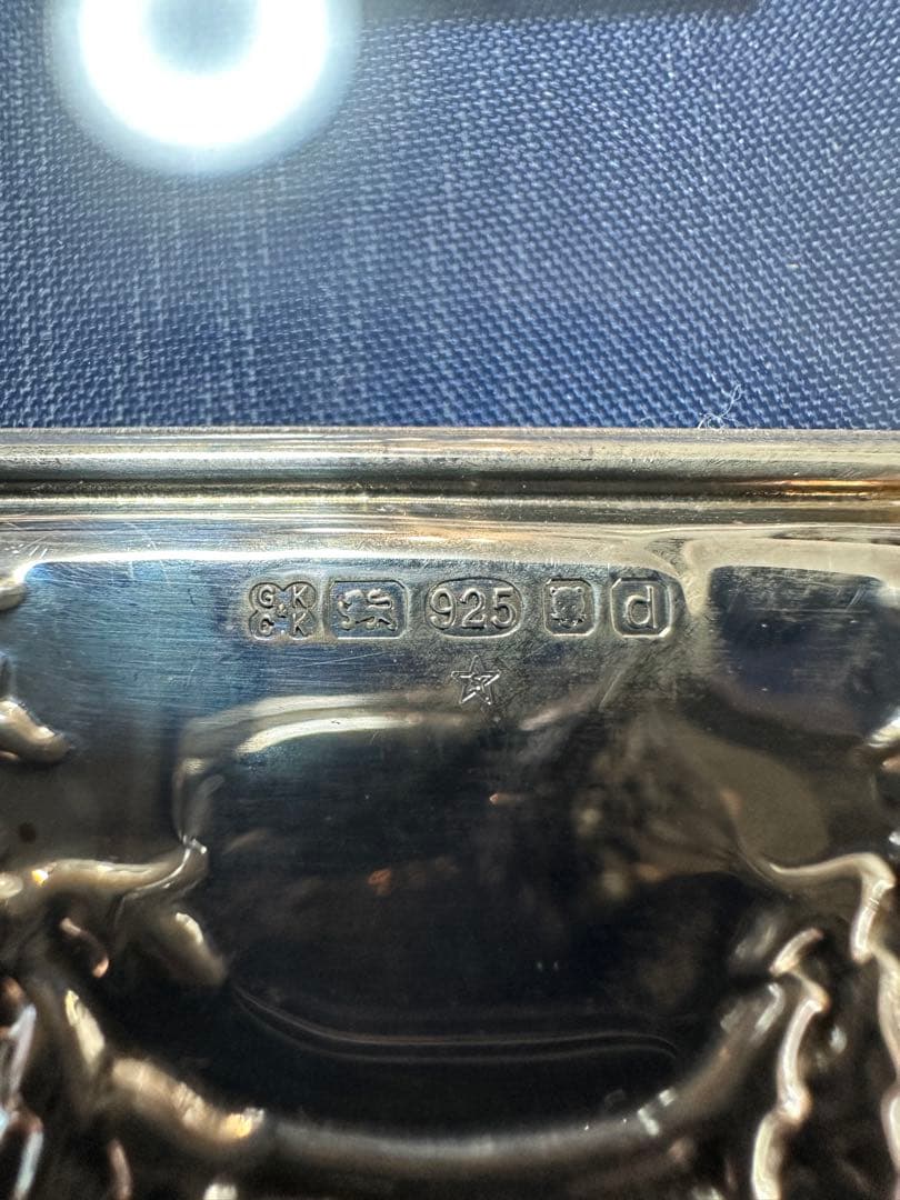 英国製　スターリングシルバー ９２５　フォトフレーム ホシエス刻印&ホールマーク