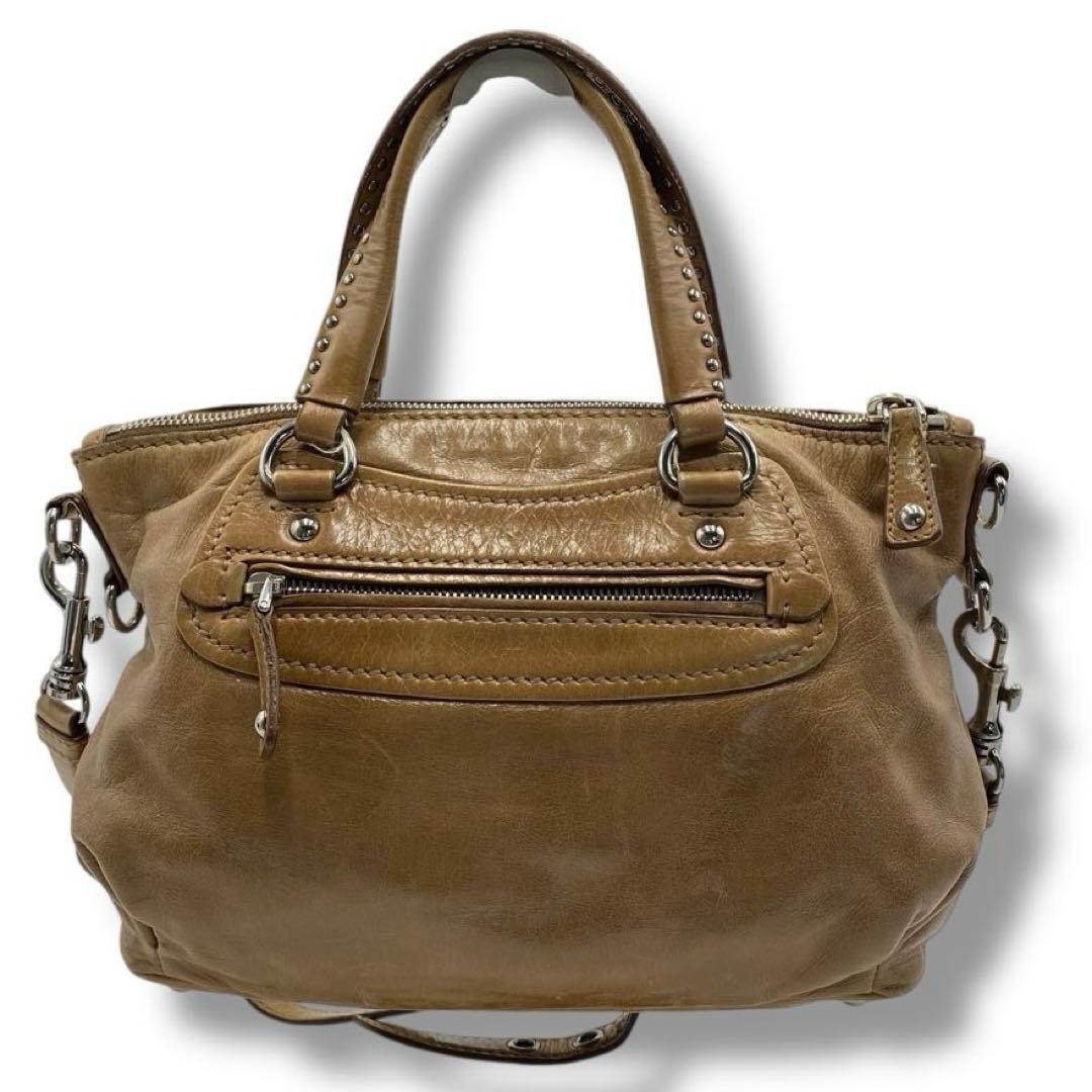 良品 MIUMIU 2WAY バッグ archive レザー Y2K ブラウン