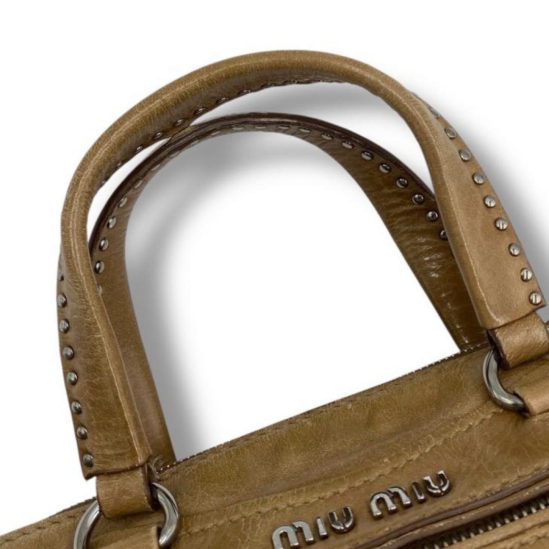 良品 MIUMIU 2WAY バッグ archive レザー Y2K ブラウン