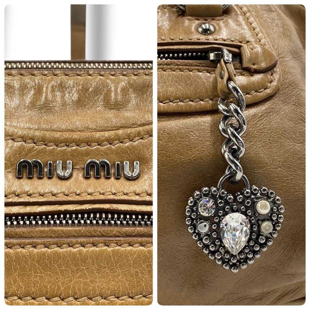 良品 MIUMIU 2WAY バッグ archive レザー Y2K ブラウン