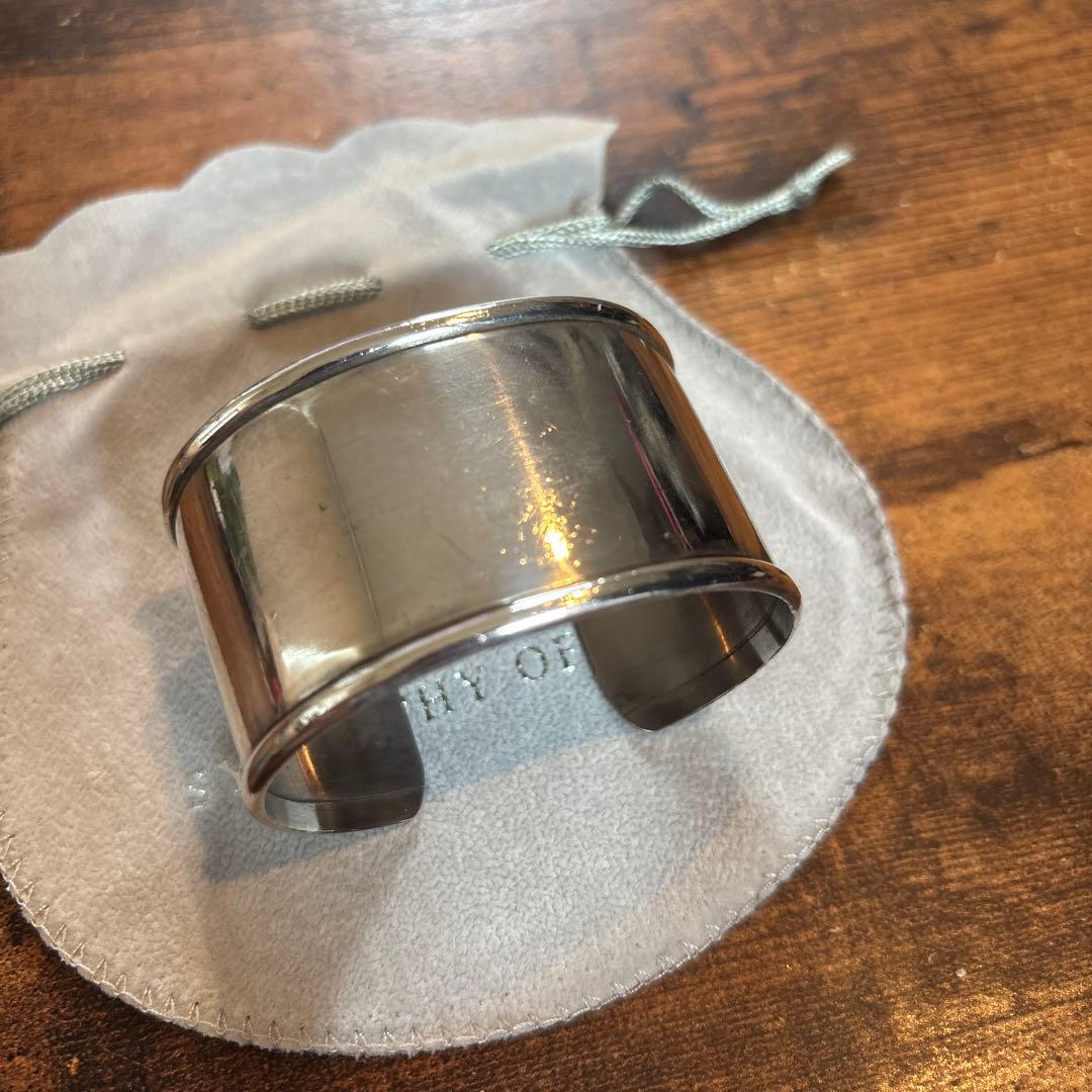 SYMPATHY OF SOULシルバー 幅広バングル