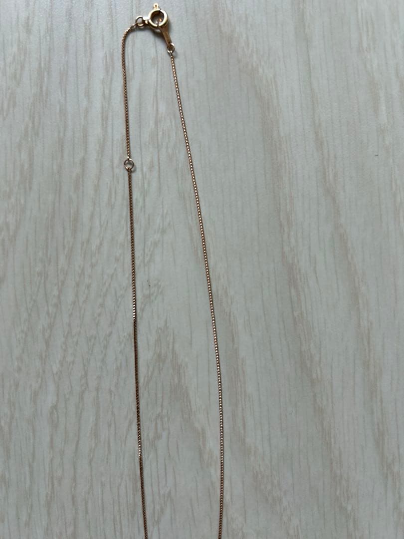 アガット　K18ピンクゴールド　0.05カラット一粒ダイヤネックレス