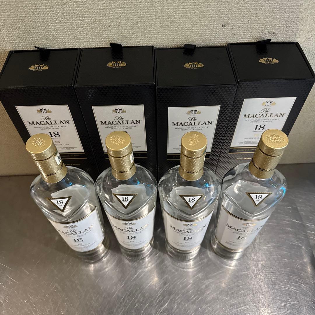 MACALLAN マッカラン 18年 700ml 空瓶 4本 空箱4個