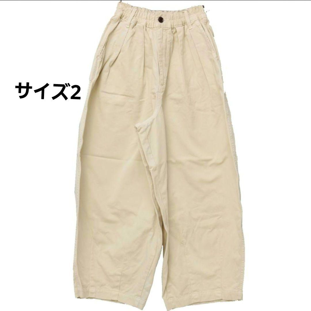 ハーベスティ HARVESTY サーカスパンツ A11709サイズ2 アイボリー