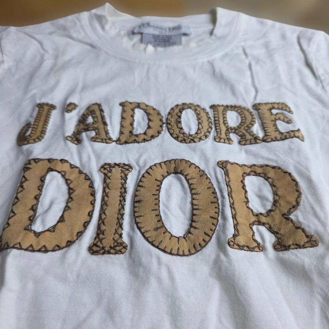 ガリアーノ期　ディオール　Tシャツ　カットソー　J'ADORE ロゴ　白　y16