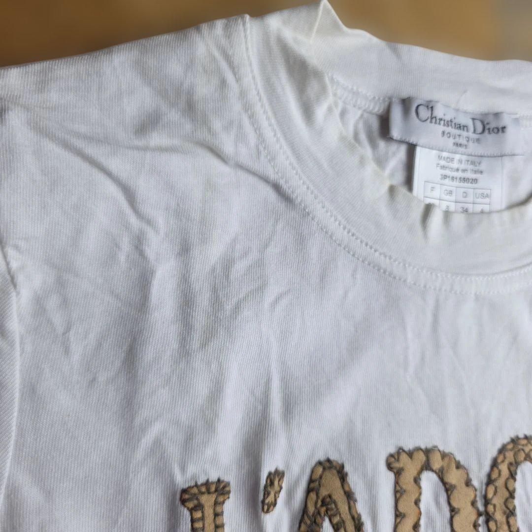 ガリアーノ期　ディオール　Tシャツ　カットソー　J'ADORE ロゴ　白　y16