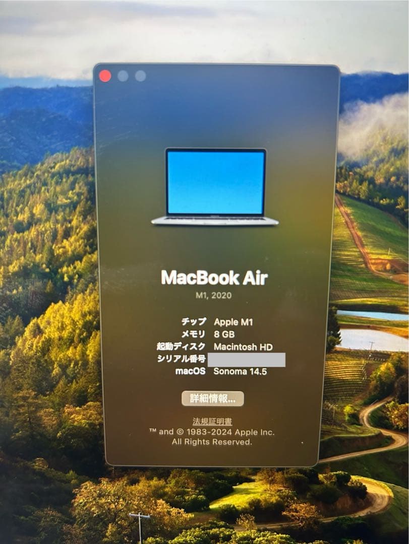 Apple MacBook Air M1 2020 本体