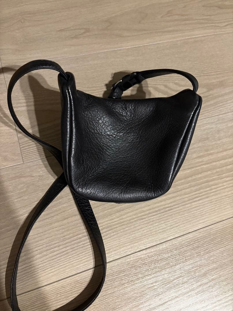 Aeta ディアレザー ウエストポーチS ブラック