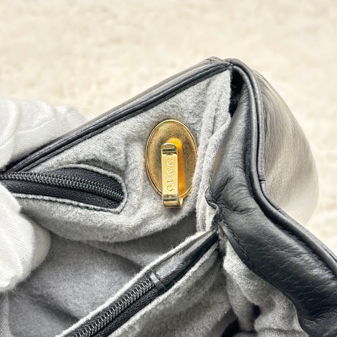 ✨美品✨GUCCI ハンドバック レザー 黒 ビジネスバック バンブー