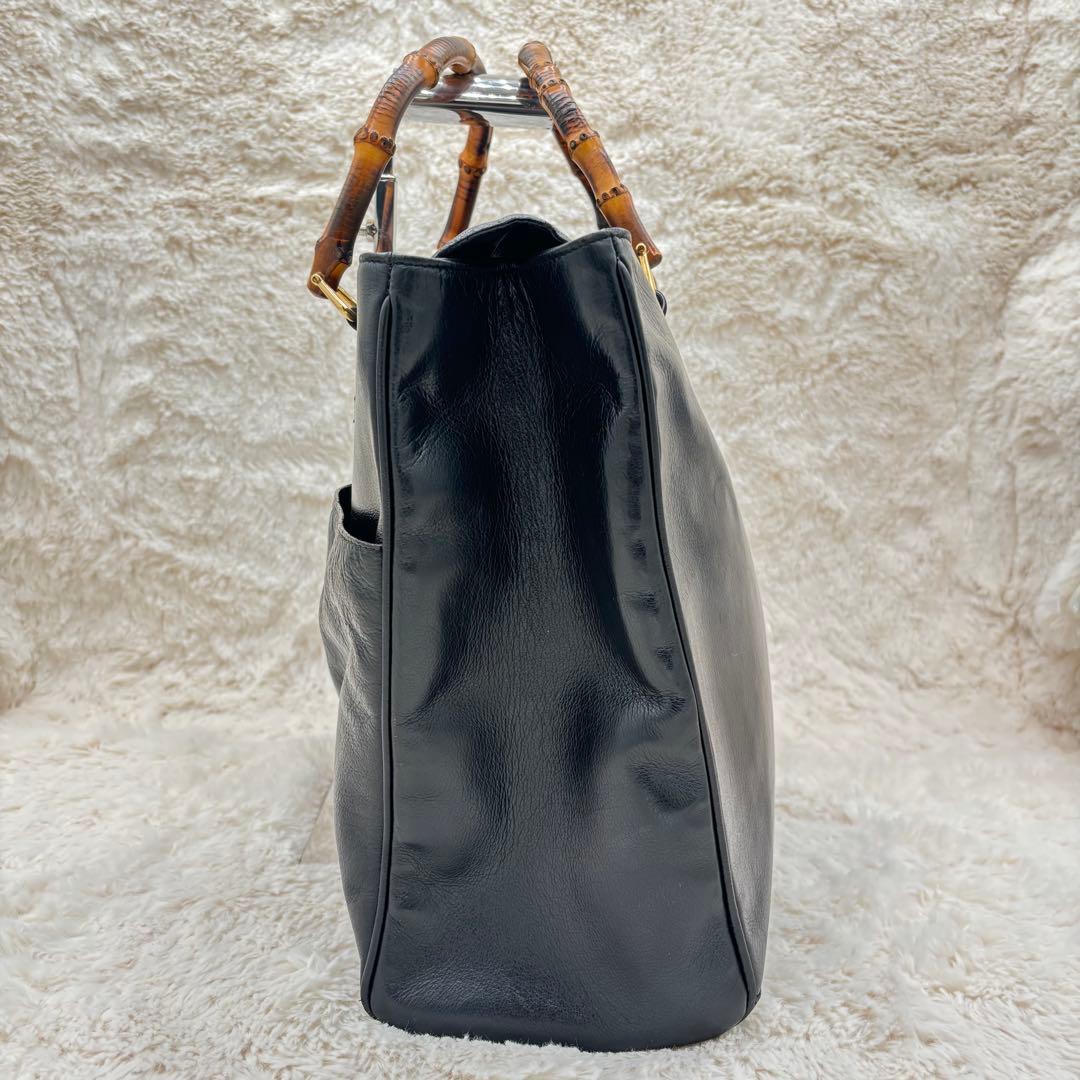 ✨美品✨GUCCI ハンドバック レザー 黒 ビジネスバック バンブー