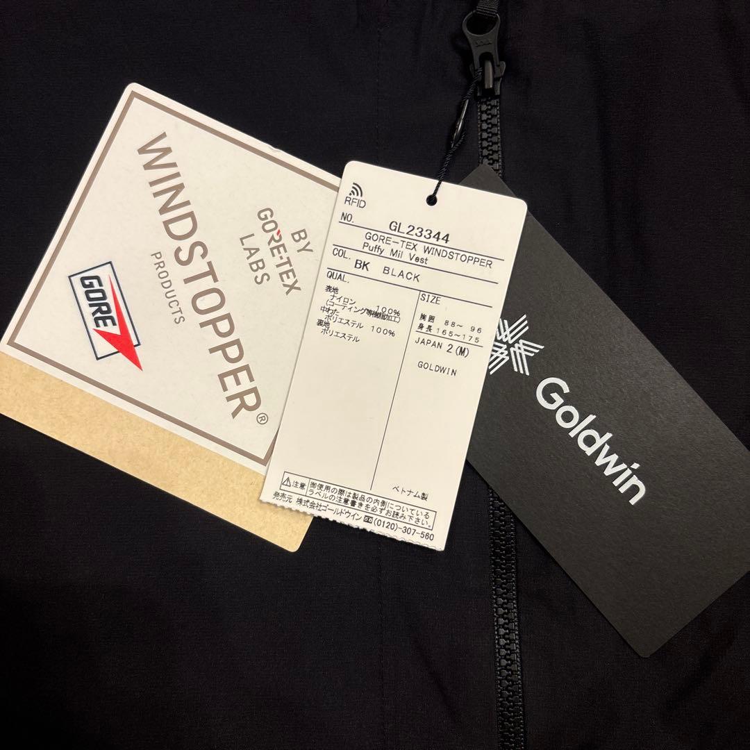 【タグ有】Goldwin WINDSTOPPER Puffy Mil Vest