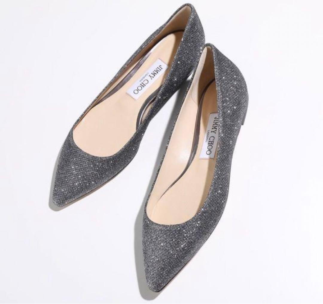 専用です☆ジミーチュウ ☆グリッターフラットパンプス39未使用