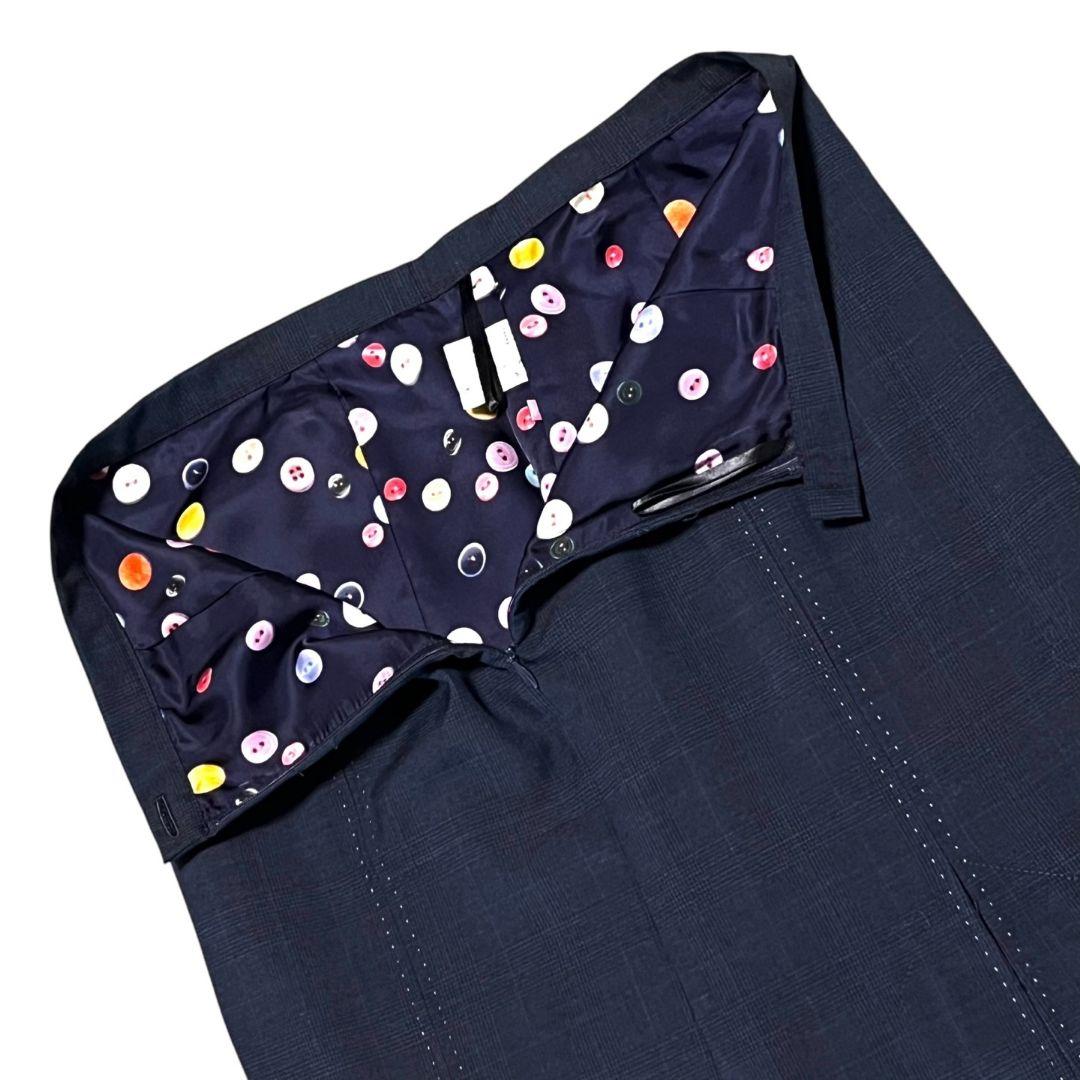 【美品】【L】Paul Smith ボタン チェック柄 スカートスーツ