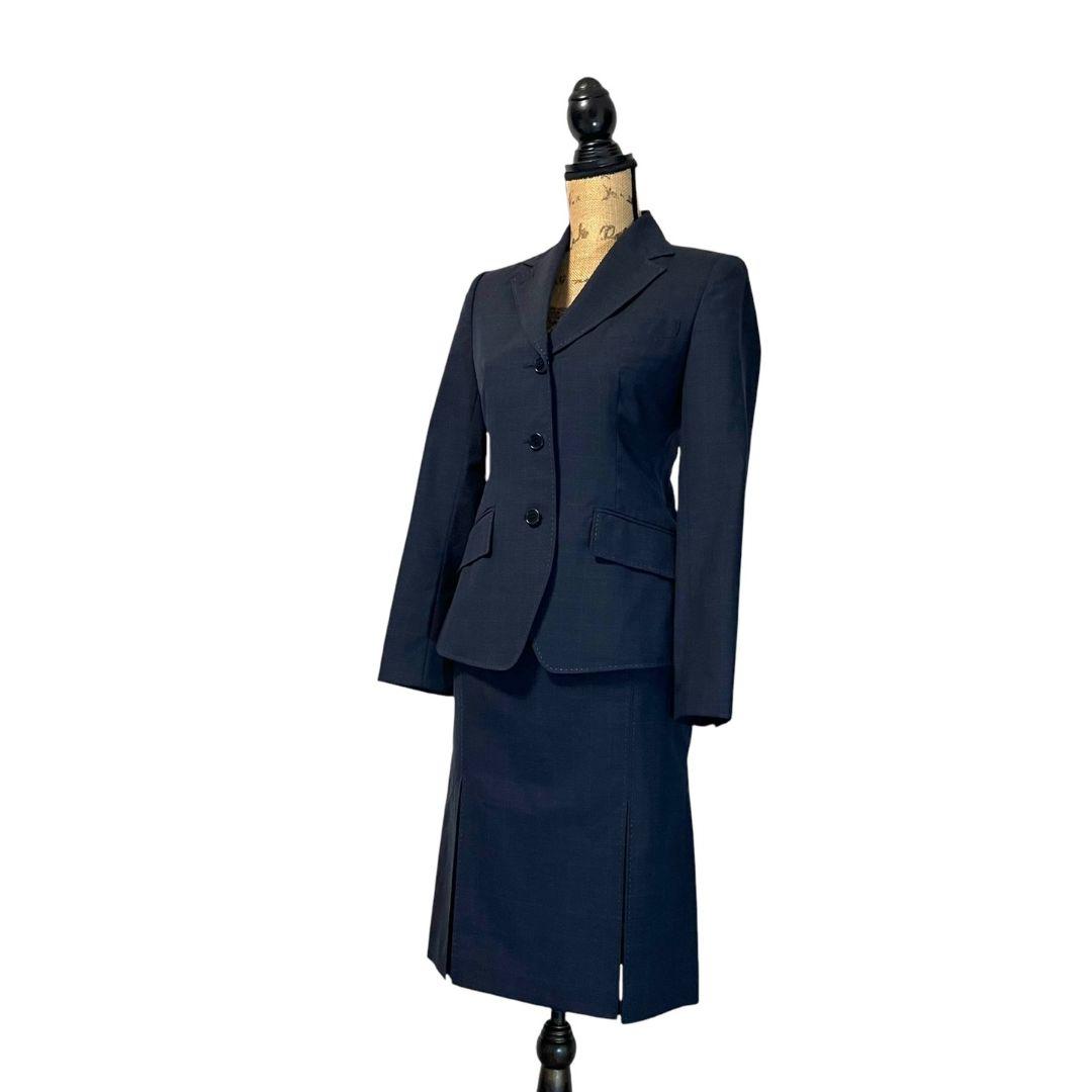 【美品】【L】Paul Smith ボタン チェック柄 スカートスーツ