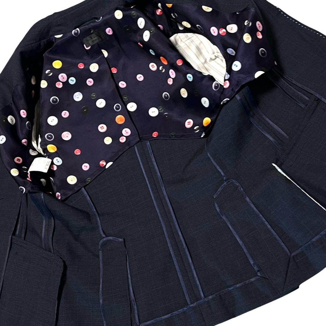 【美品】【L】Paul Smith ボタン チェック柄 スカートスーツ