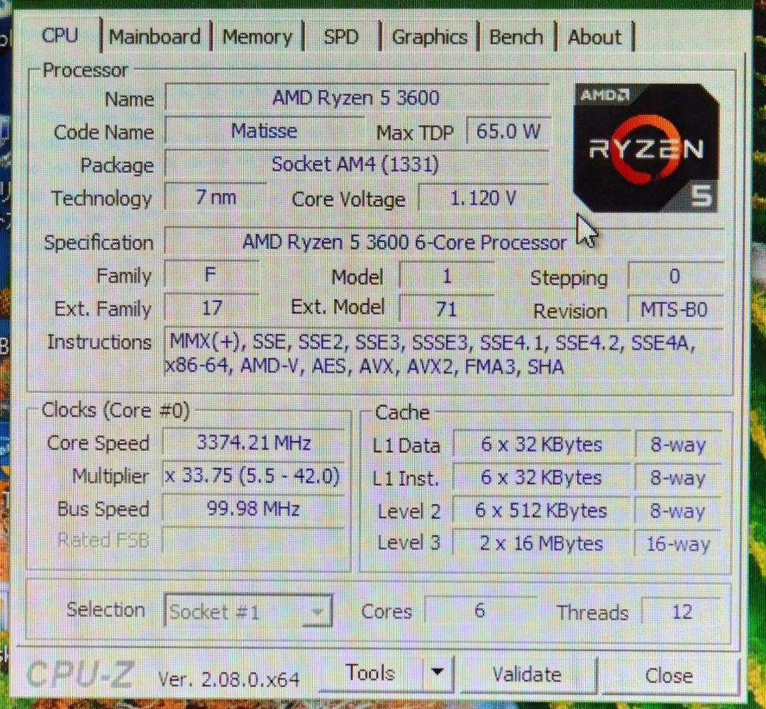 AMD RYZEN5 3600 クーラ付き