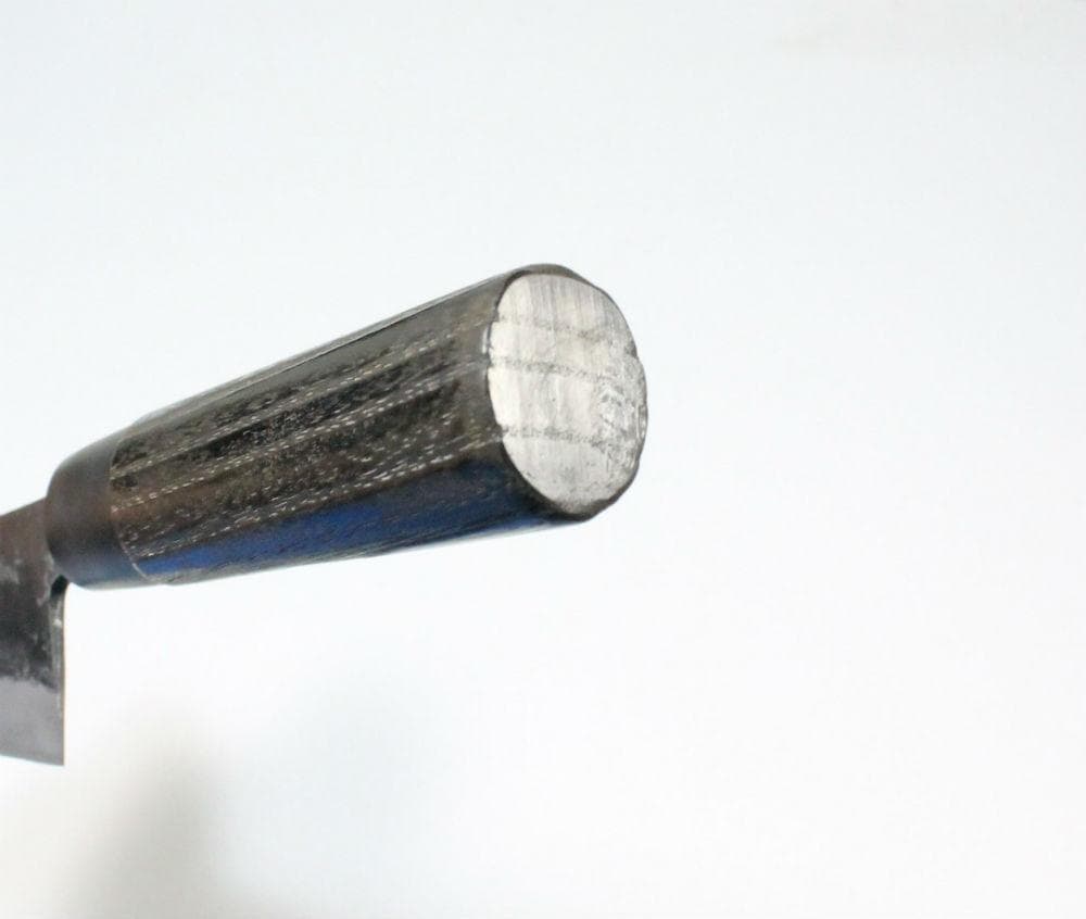 青紙２号 黒打 文化包丁 165㎜ G1401 焼栗柄 手作り 鍛造 月光作