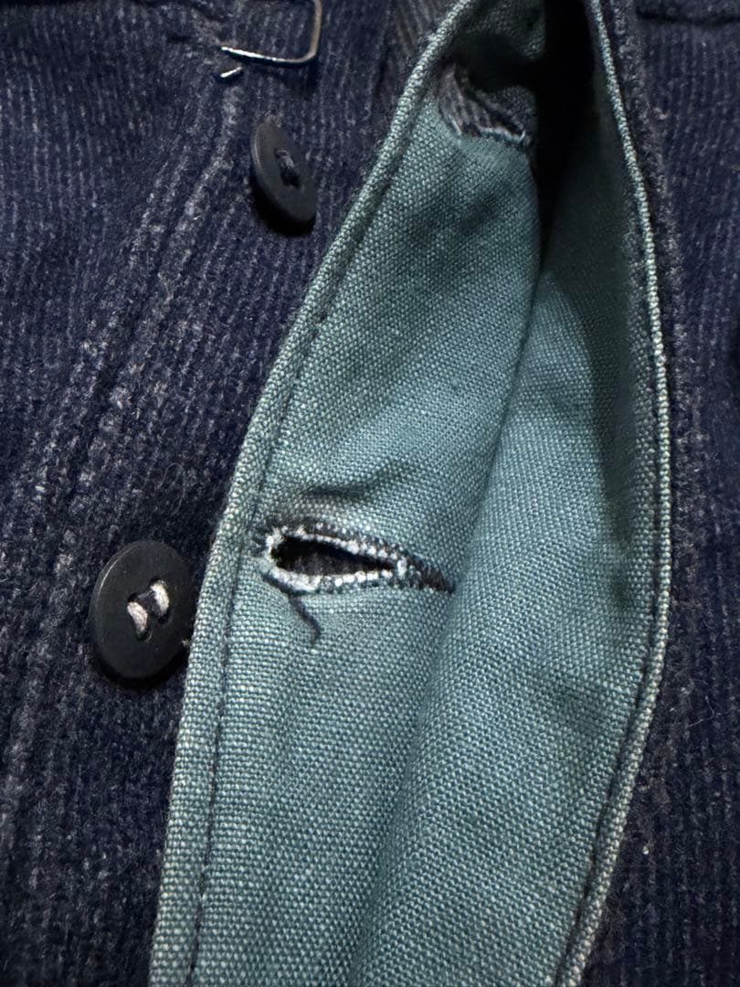 40s〜50s フレンチ インディゴ ウール ツータック スラックス フランス