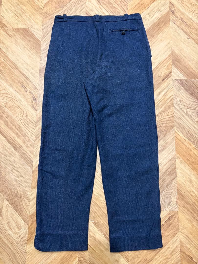 40s〜50s フレンチ インディゴ ウール ツータック スラックス フランス