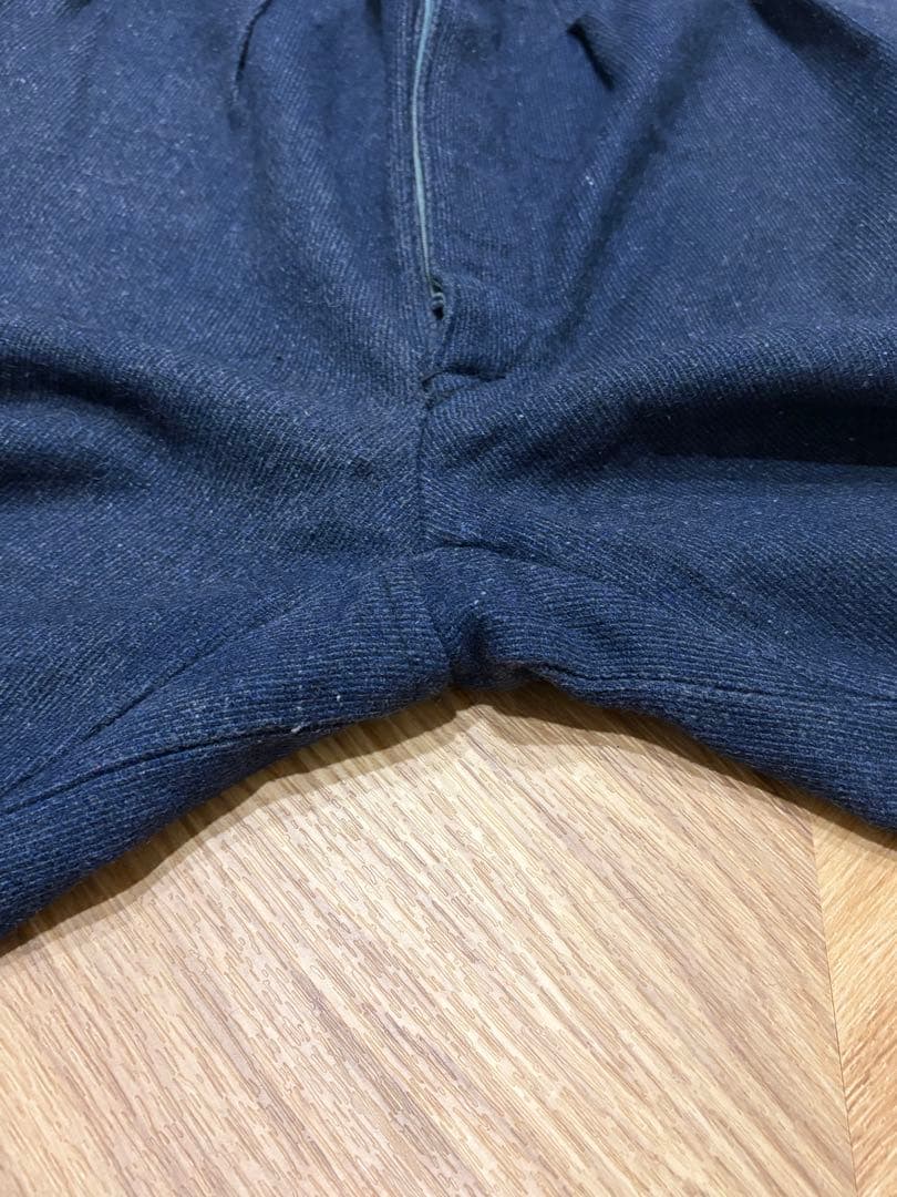 40s〜50s フレンチ インディゴ ウール ツータック スラックス フランス