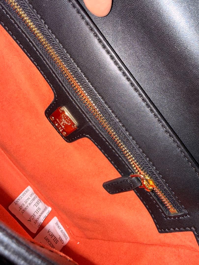 MCM ブラックレザーハンドバック2wayショルダーバッグ