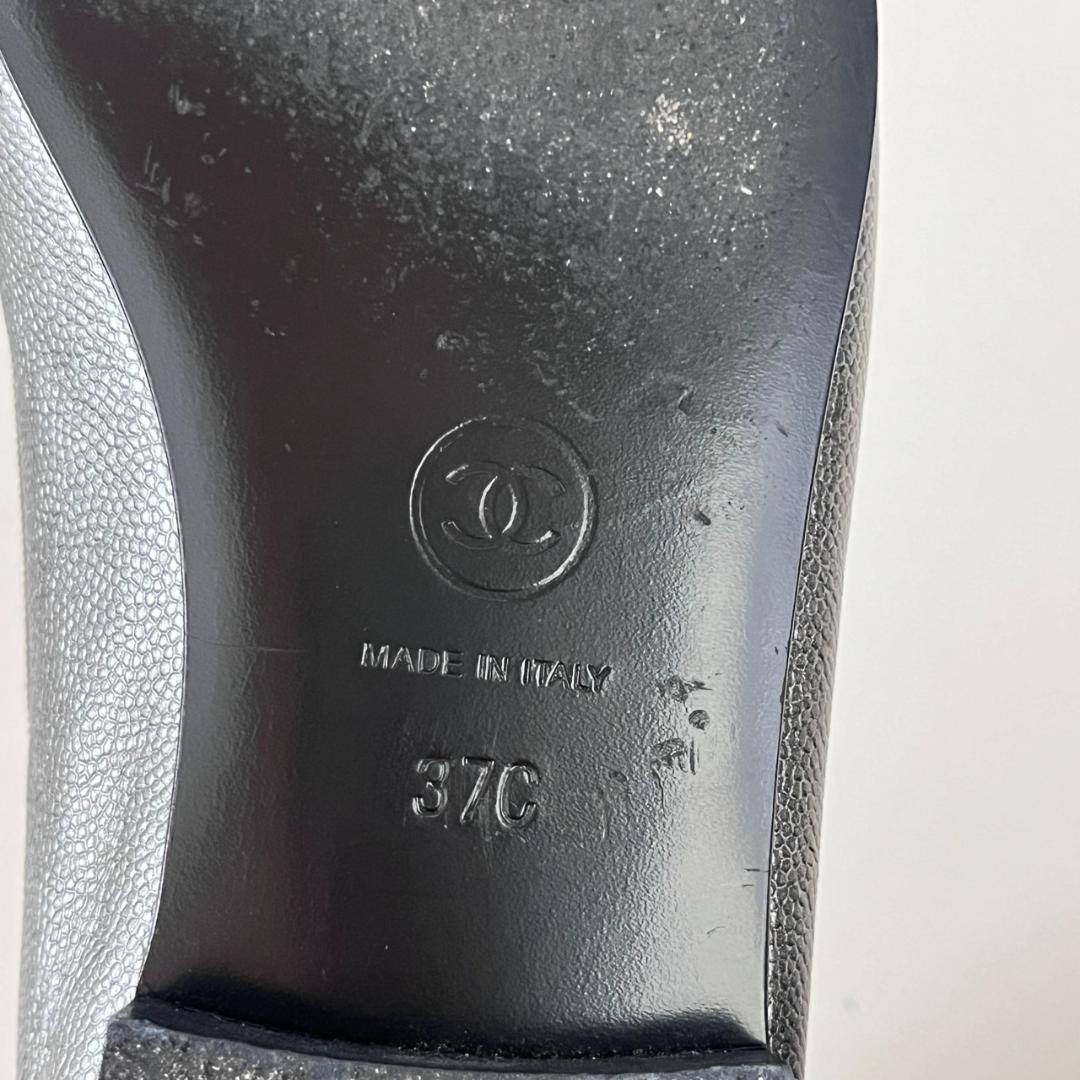 美品 CHANEL ココマーク バレリーナ シューズ G02819 37C