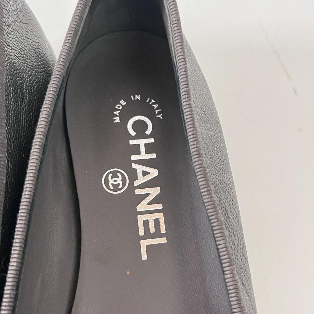 美品 CHANEL ココマーク バレリーナ シューズ G02819 37C