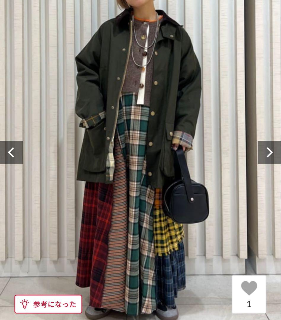 Freada バックオープンチェックアシメティアードワンピース