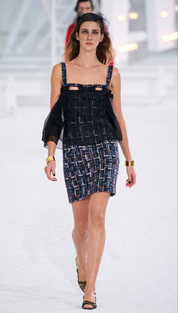 専用ノースリーブリボン付きツイードミニワンピース♡シャネルお好きな方に♡