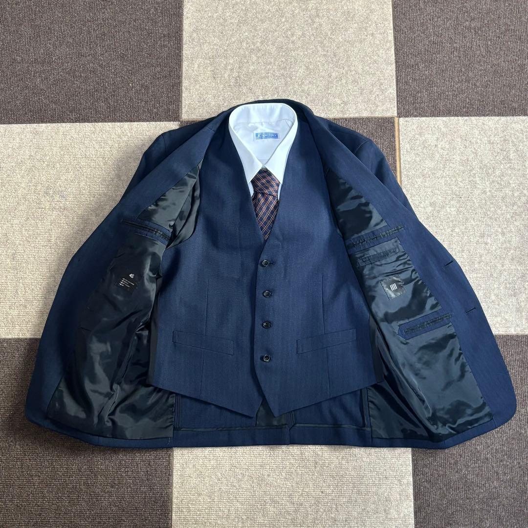 【✨レア品✨】SUITSELECT ネイビー　3点物　セットアップ　A5