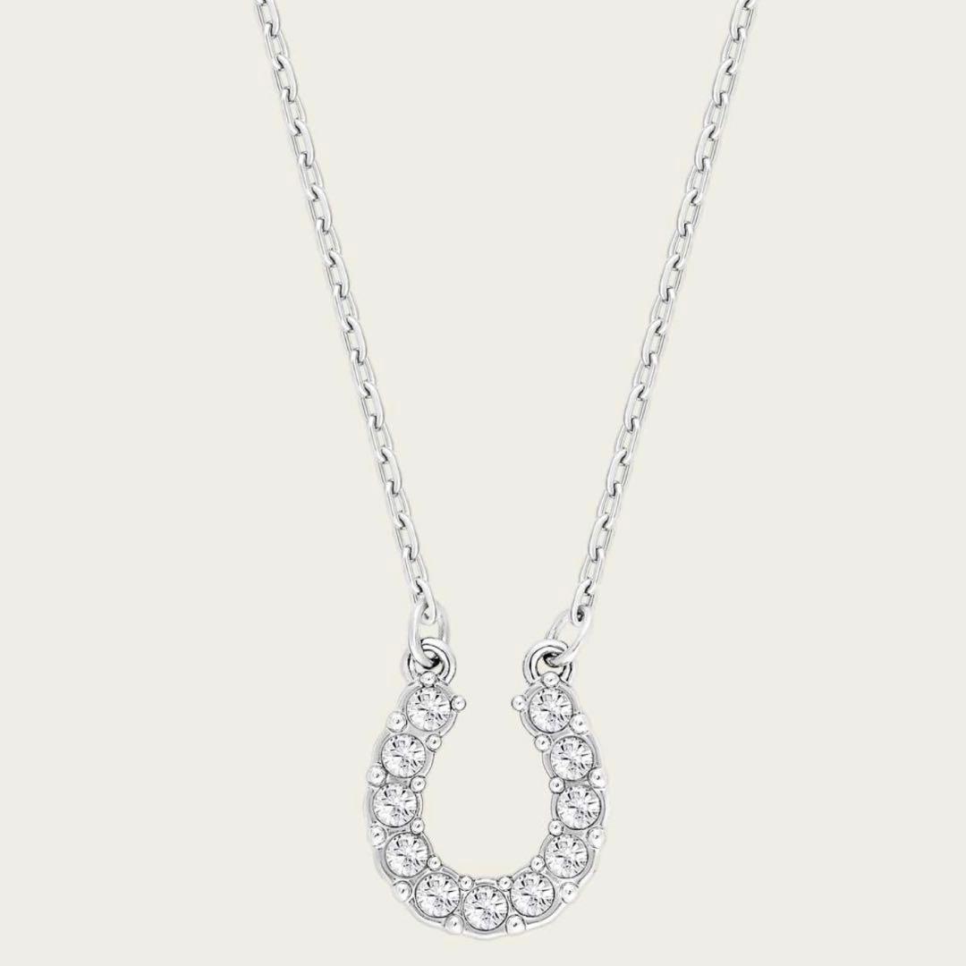 【スワロフスキー】蹄鉄ネックレス 箱付き 美品