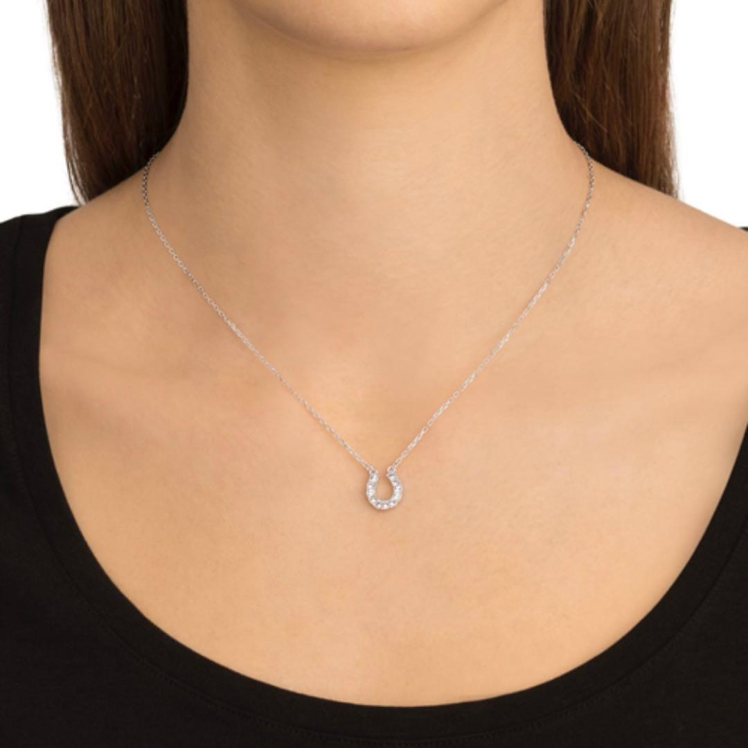 【スワロフスキー】蹄鉄ネックレス 箱付き 美品