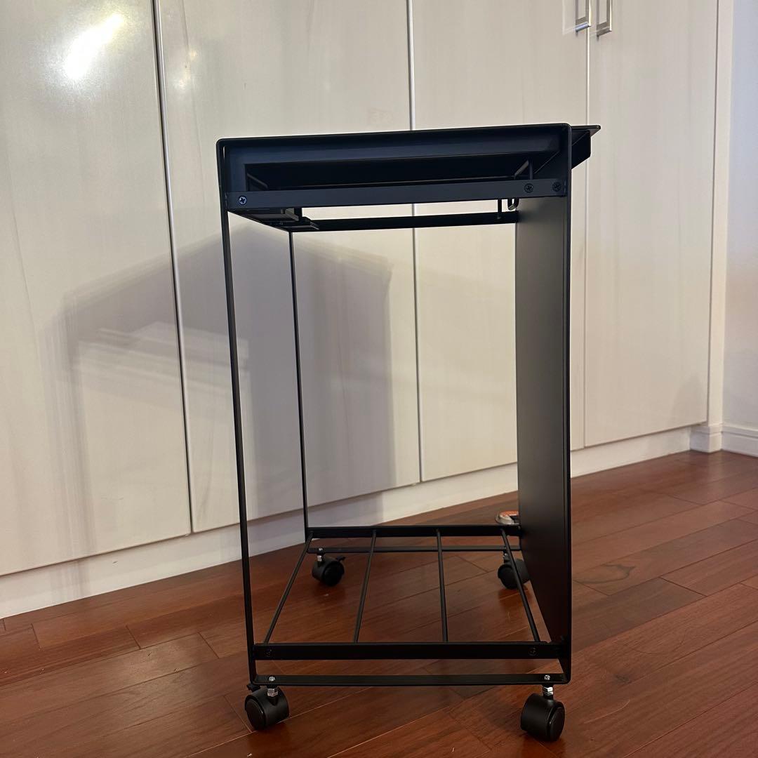 山崎実業　tower タワー　ダストワゴン　ふた付き　ブラック　目隠し　ゴミ箱