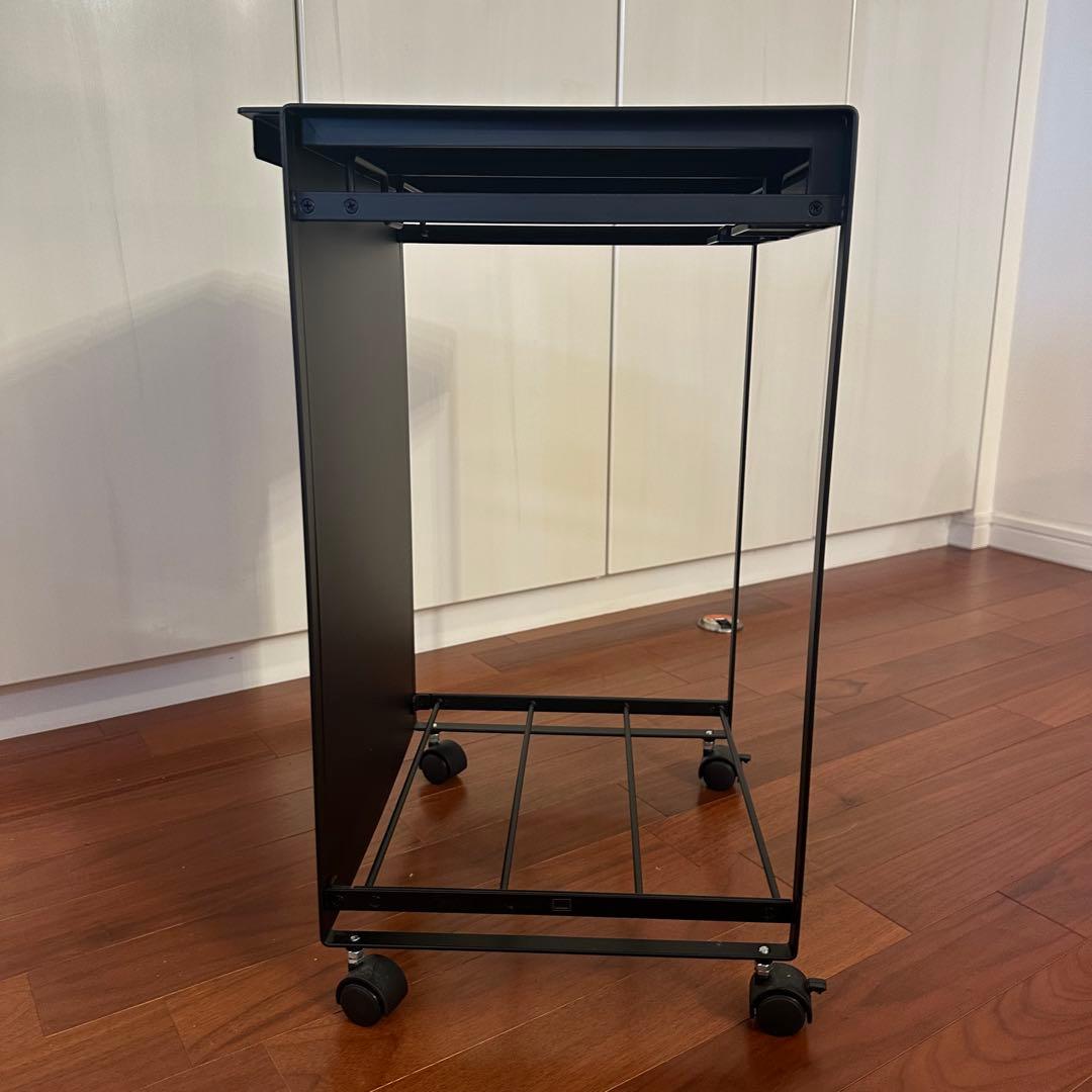 山崎実業　tower タワー　ダストワゴン　ふた付き　ブラック　目隠し　ゴミ箱