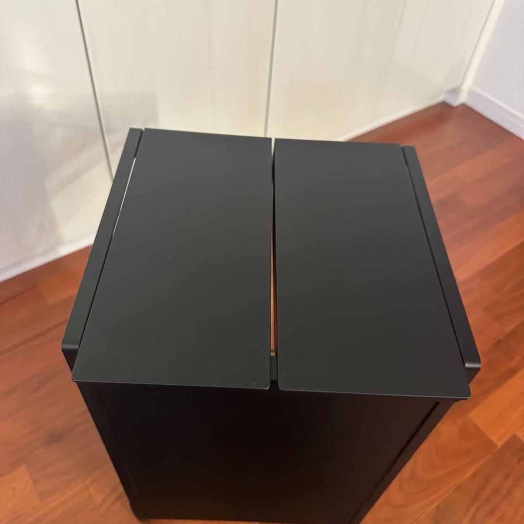 山崎実業　tower タワー　ダストワゴン　ふた付き　ブラック　目隠し　ゴミ箱