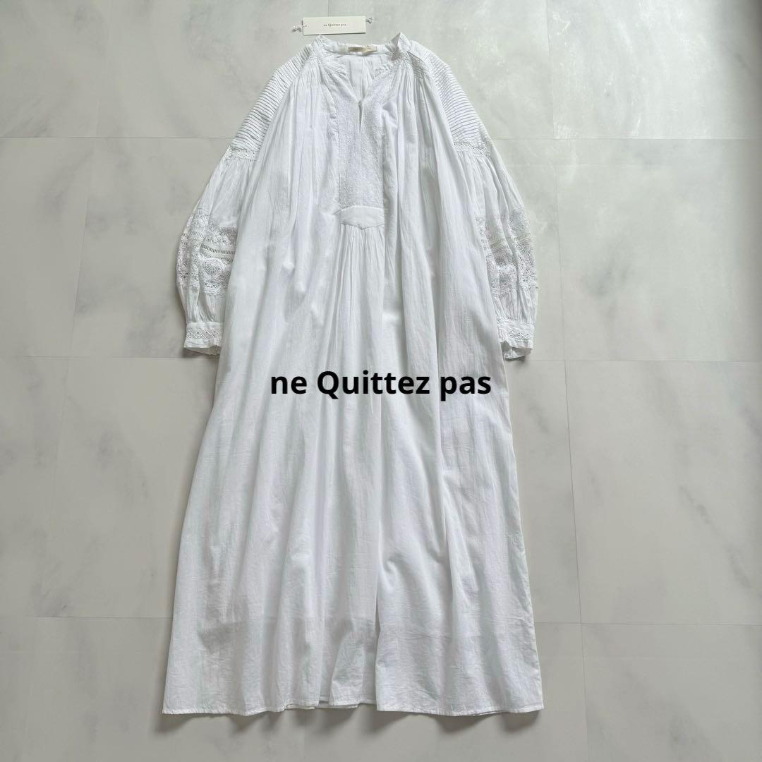 ne Quittez pas ヌキテパ　コットンレースピンタックドレス