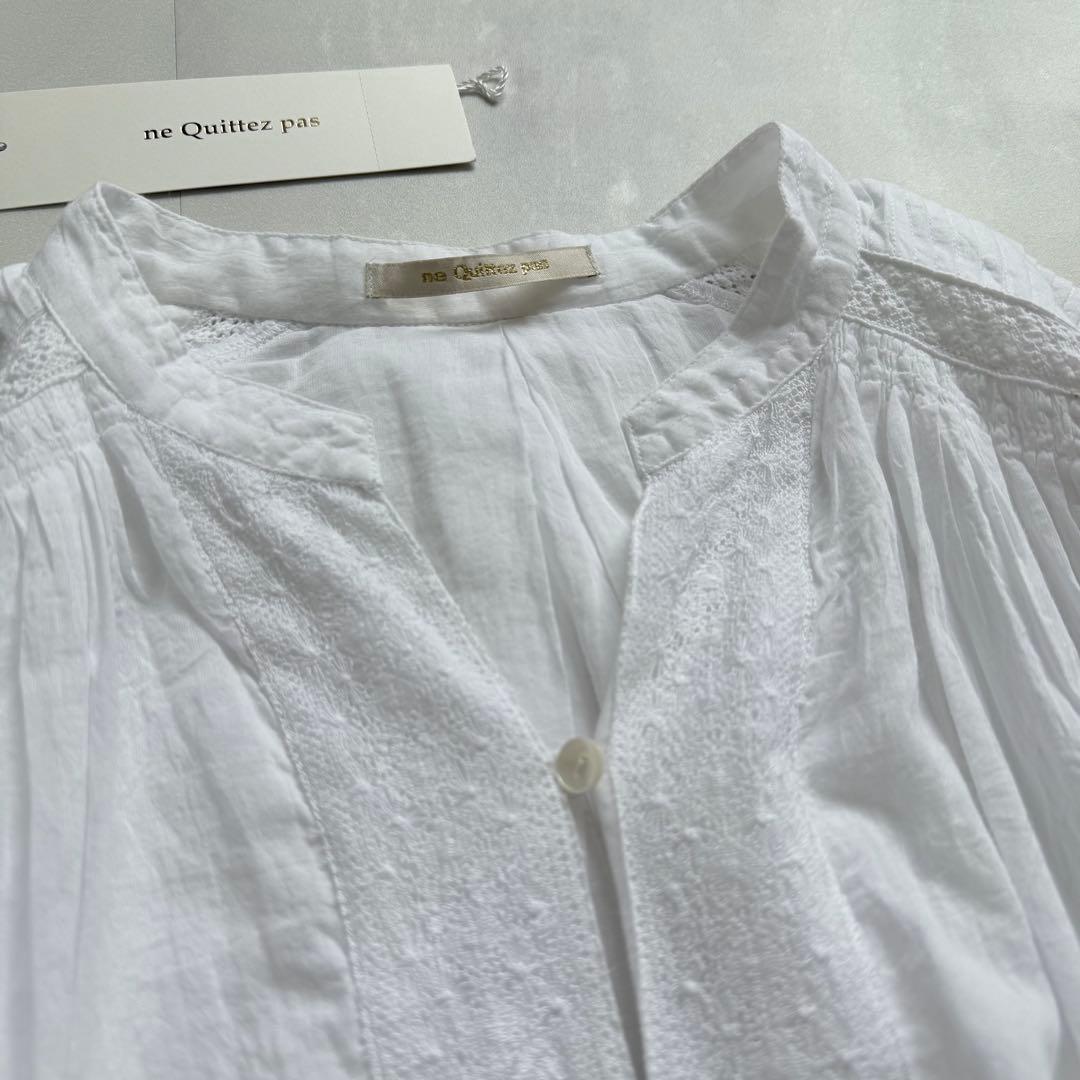 ne Quittez pas ヌキテパ　コットンレースピンタックドレス