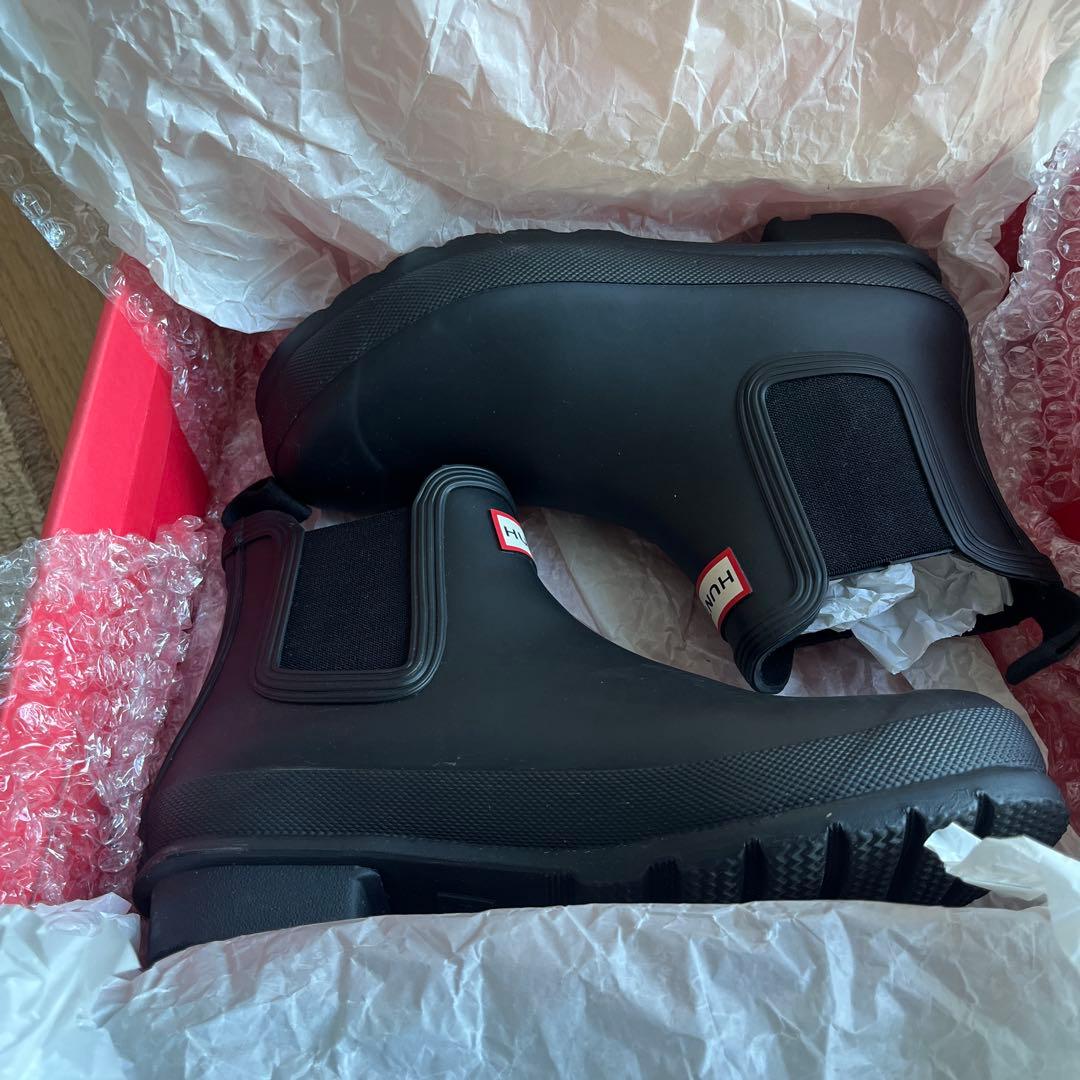 新品 HUNTER オリジナル チェルシー ブーツ　ブラック黒 24.5 25