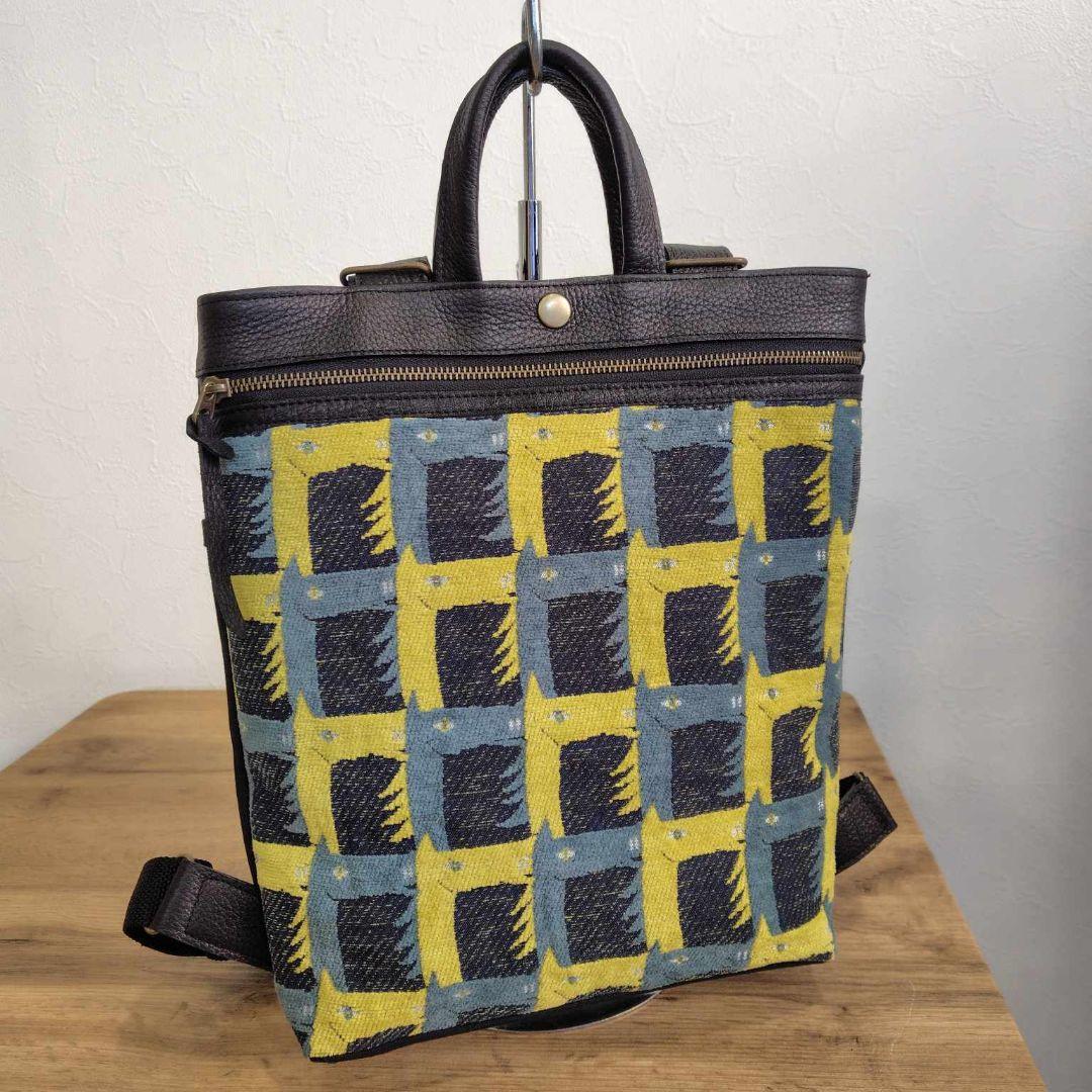 ミナペルホネン/thoroughbredサラブレットネイビー/牛革A4トートリュ